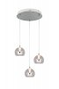 Lampa wisząca LED potrójna nowoczesna szklane klosze półokrągłe designerska ściemnialna FLYNT 331630306 Trio 
